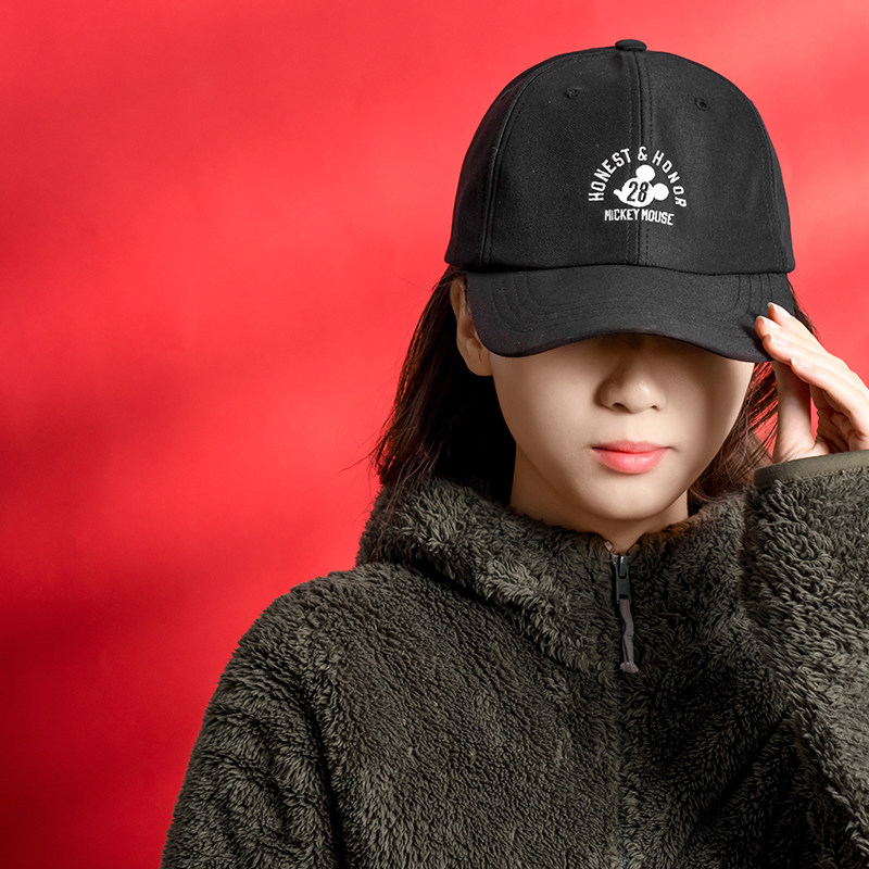 miniso名创优品米奇系列经典图标棒球帽女韩版显脸小韩帽子