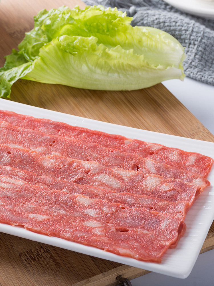 清真培根500g 雪花肉片早餐家用手抓饼汉堡三明治披萨烘焙原材料_双氙