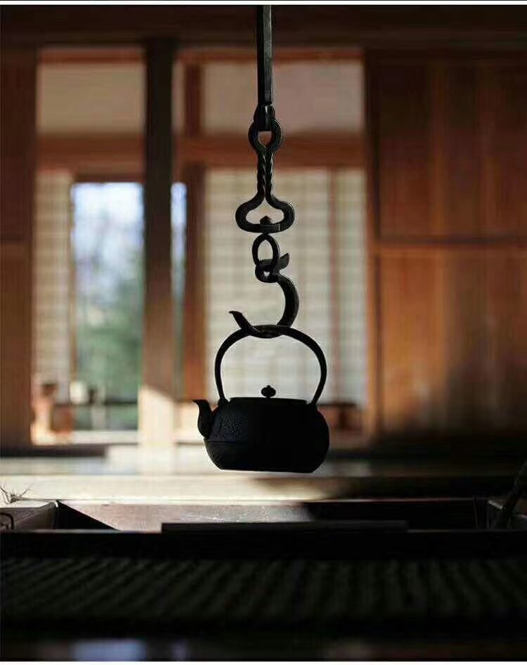 挂钩自在钩吊壶日式高端手工铁壶悬挂日本铸铁茶道