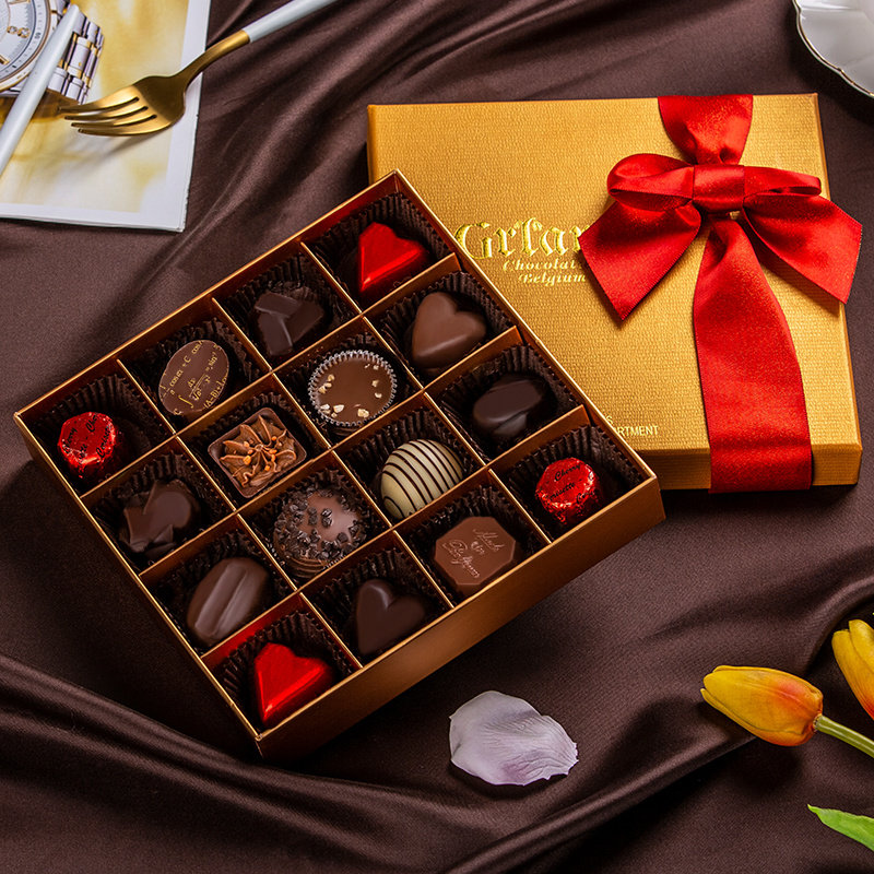 grlantt歌兰特比利时进口巧克力礼盒装夹心黑巧送女友情人节礼物
