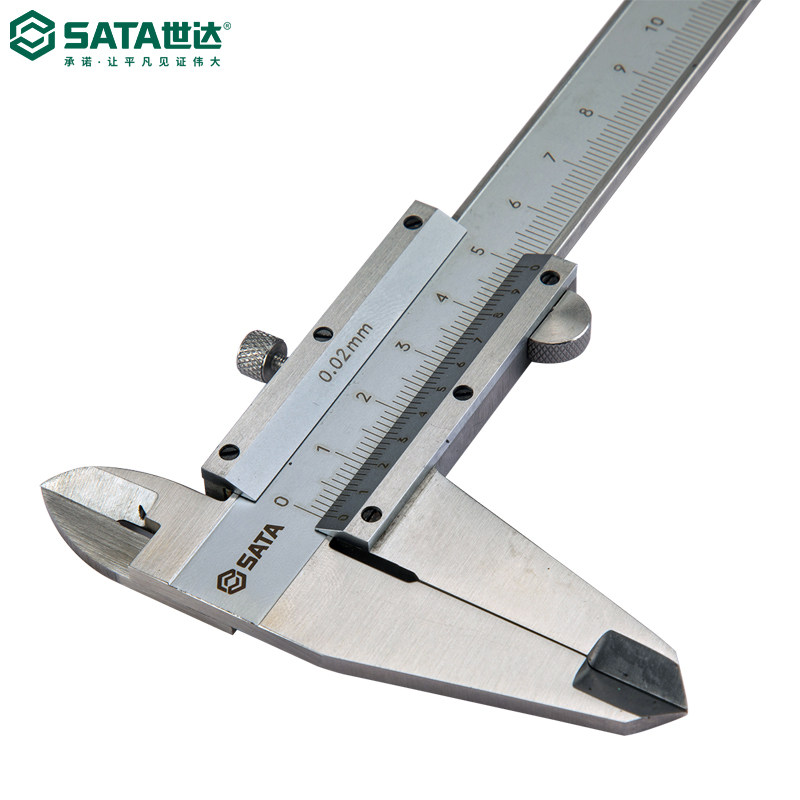 世达游标卡尺高精度不锈钢工业0150300mm机械小游边油游标卡尺