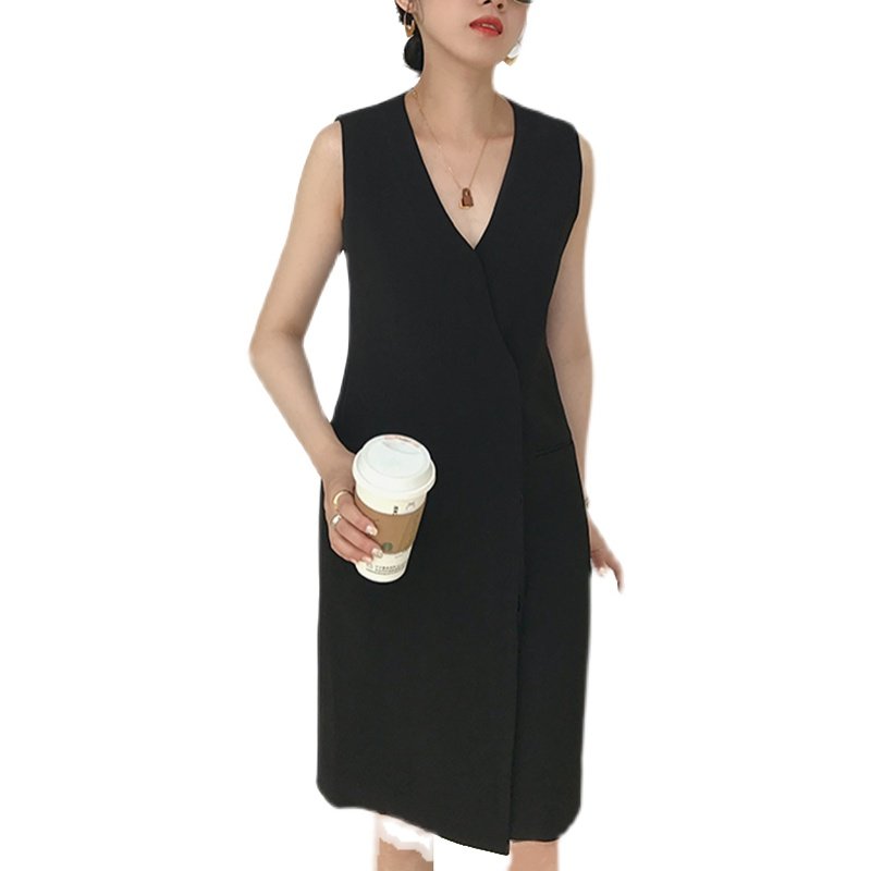 theory代购春夏醋酸混纺无袖领收腰显西装连衣裙连衣裙