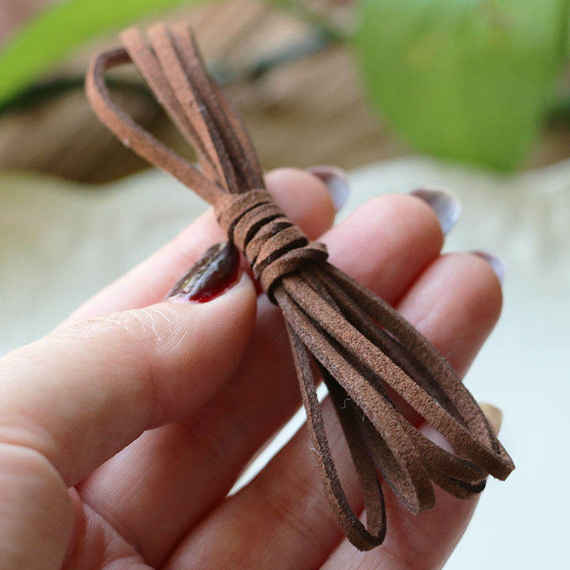 香包香囊韩国双面鹿皮绒绳皮绳手工编织手链绳子