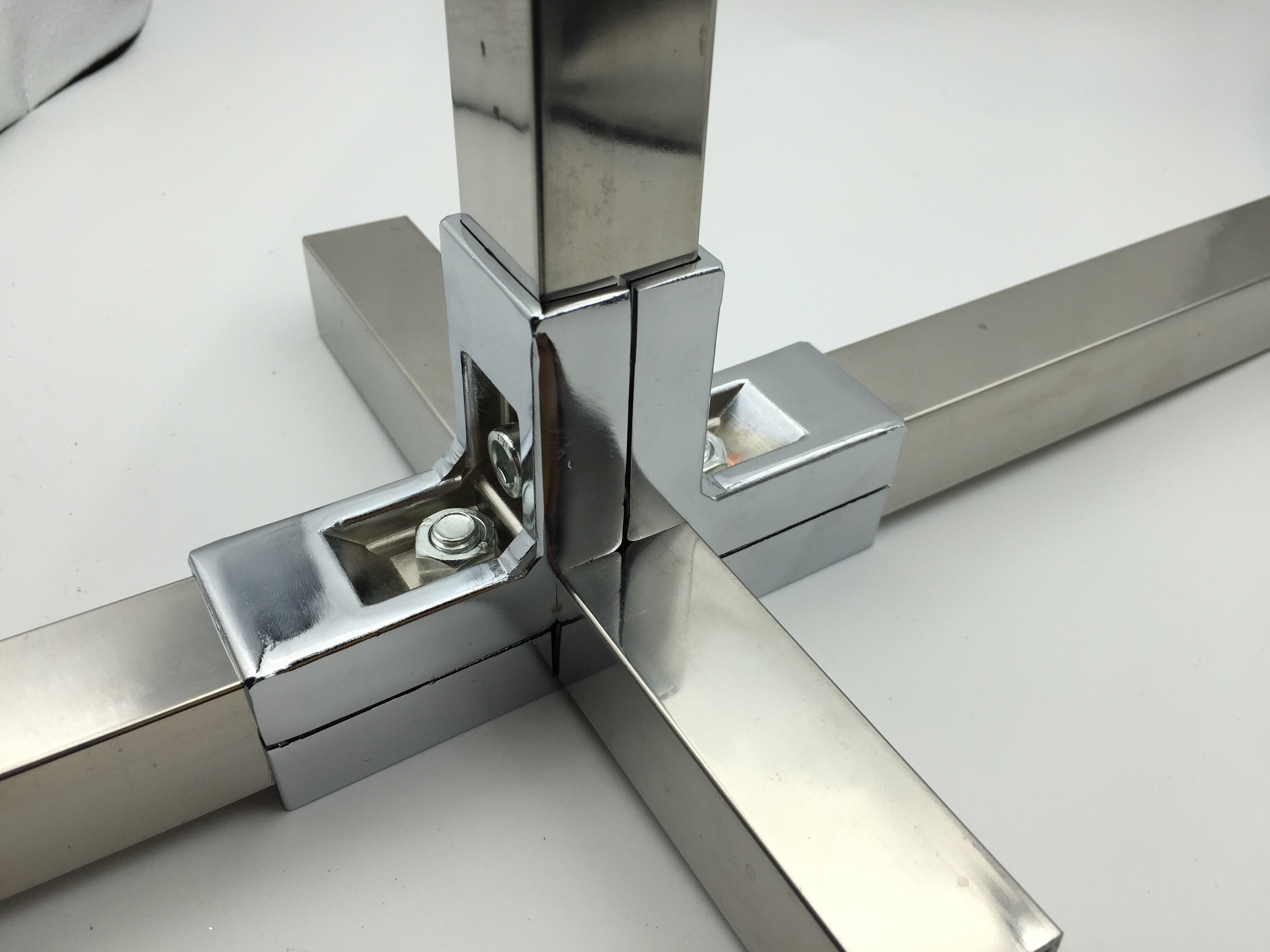 不锈钢方管连接件2525方管接头货架展架配件方管紧固件方管配件