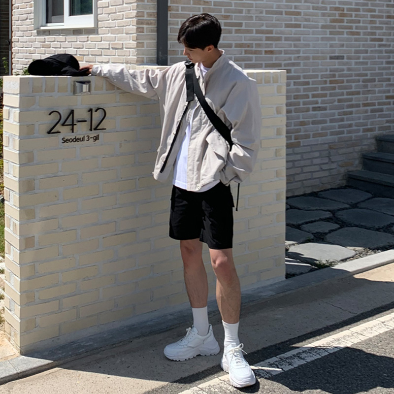 男士立领夹克外套韩版潮流ins帅气宽松休闲百搭潮牌上衣2022新款