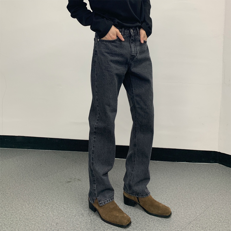 牛仔裤男士直筒宽松韩版潮牌潮流阔腿拖地休闲长裤子百搭2022新款