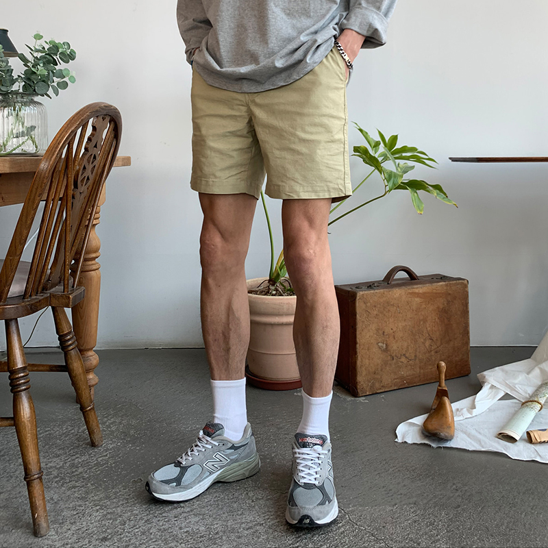 男士夏季短裤子薄款纯色休闲运动外穿韩版潮流百搭五分裤直筒宽松