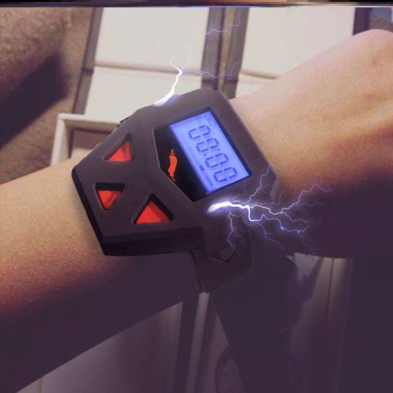 电击电流智能提醒起床闹钟手环手表创意懒人台钟