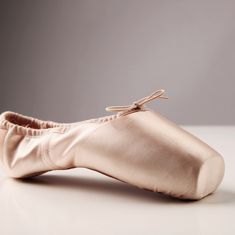 绑带鞋硬练功缎面手工足尖舞鞋茉莉芭蕾舞芭蕾芭蕾舞鞋