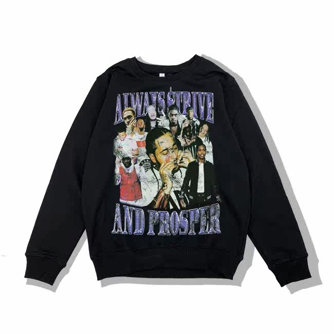 vintage嘻哈团体hiphop连帽卫衣饶舌长袖 asap mob t恤 rocky - 痕风