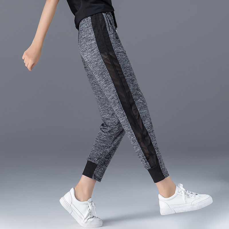 速干运动裤女夏季薄款冰丝女裤网纱裤子休闲休闲裤