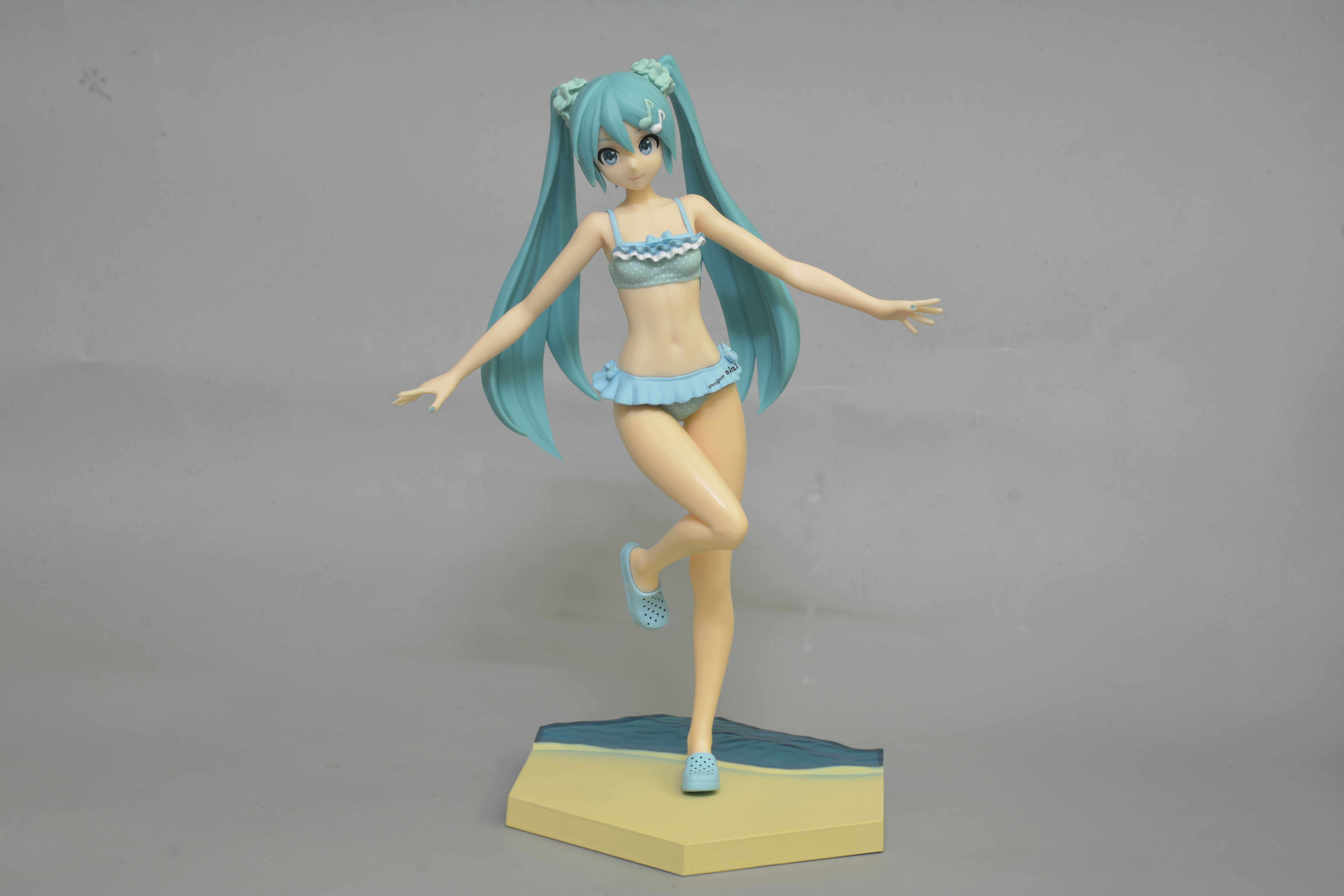 sega手办盒装日版景品初音双子初音未来泳衣泳装手办