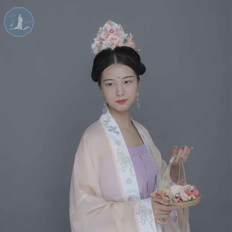 原创设计宋制花冠适合拍照走秀故人古风仙气发饰