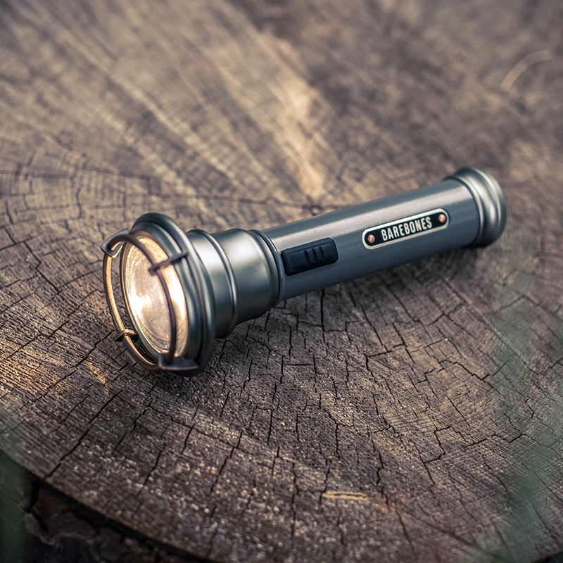 美国BAREBONES北邦复古做旧老式户外露营照明手电筒暖光可充电