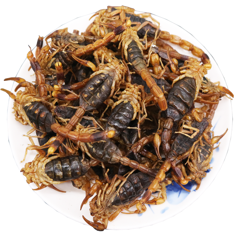 全蝎中药材全虫清水蝎子干足无盐100g磨粉泡酒其他药食同源食品