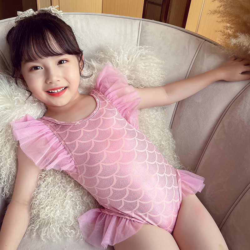女童连体泳装夏装2021新款儿童洋气美人鱼泳衣泳衣裤