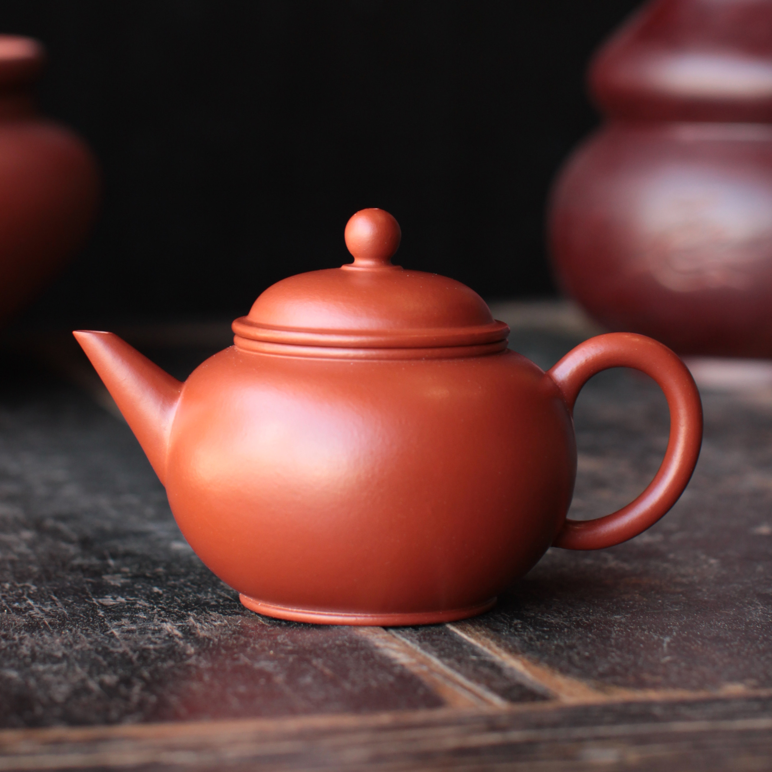 潮州老陈茶壶朱泥原矿手拉壶手工陈宗胜水平宗胜茶壶