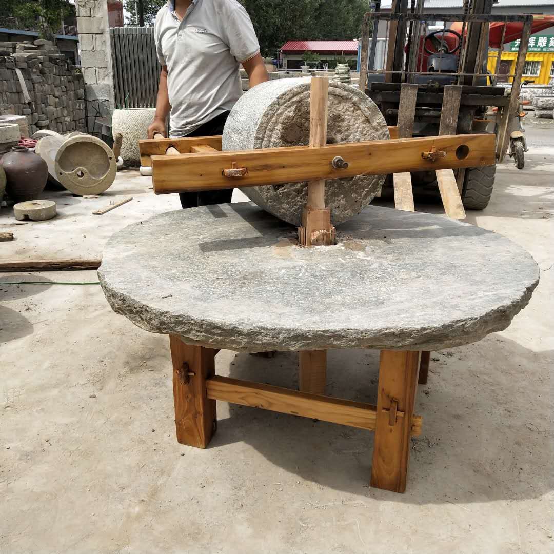 碾子民间老石石雕碾盘碾砣石磙子园林古建磨盘石雕