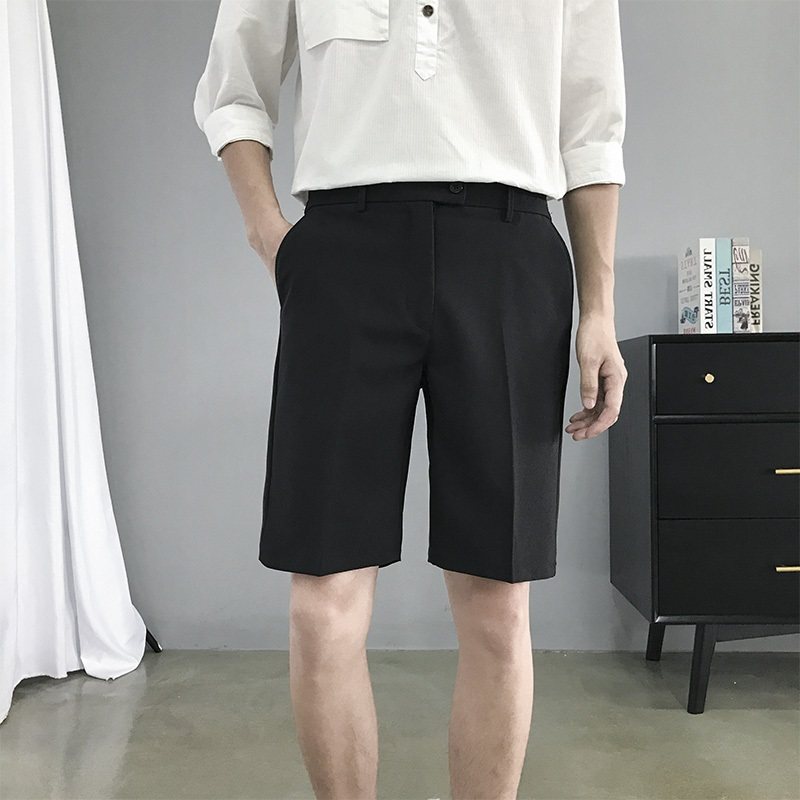 西装短裤夏季外穿薄款潮流裤子宽松五分潮牌西裤