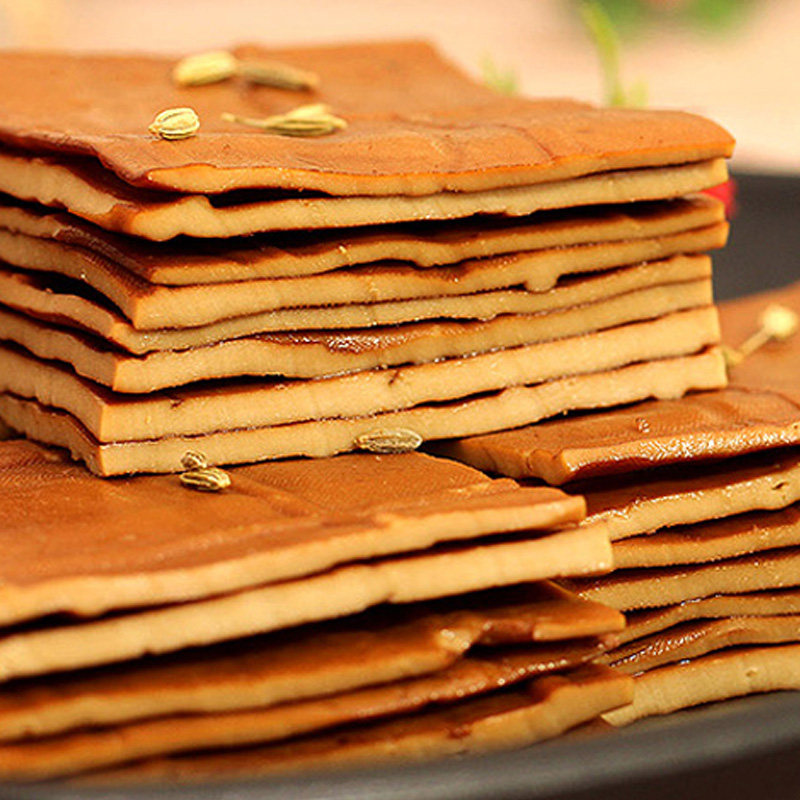 四川牛皮豆干重庆顾县特产五香豆腐干烧烤专用豆腐干