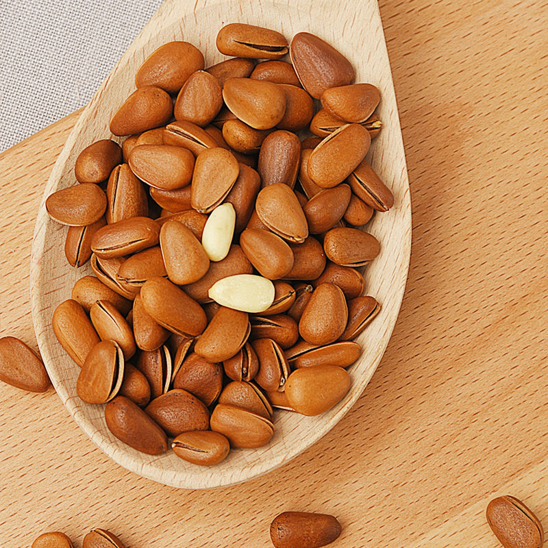 俏美味开口松子罐装新货东北手剥松子散装大颗粒坚果干果零食年货