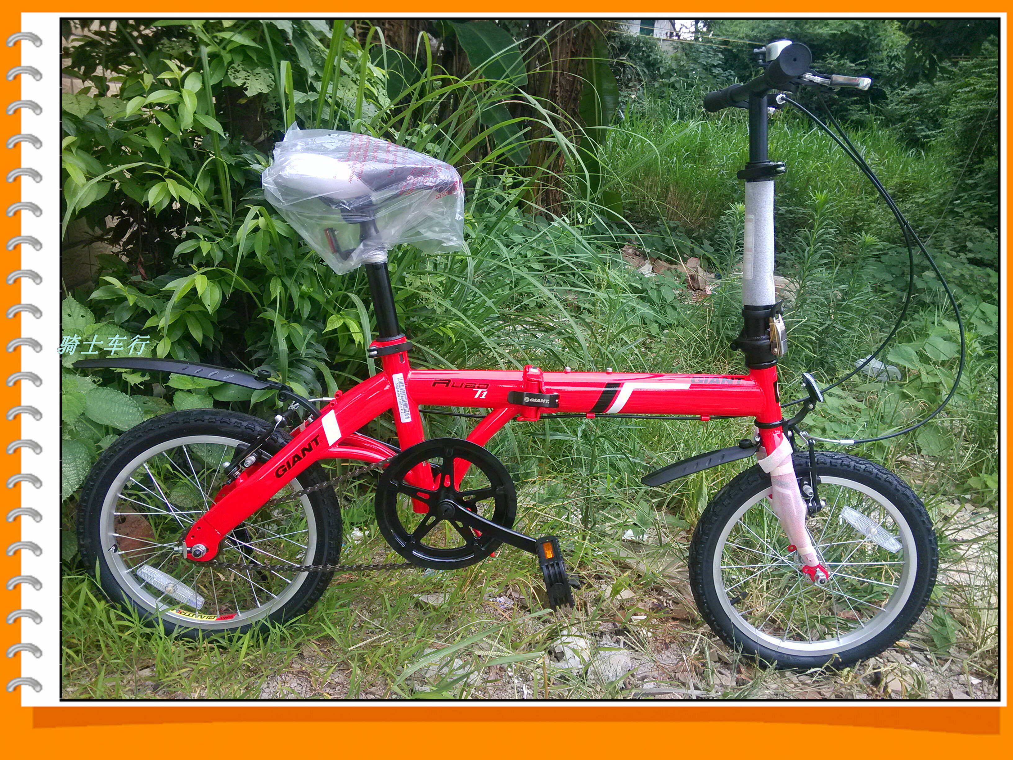 giant捷安特瑞宝t1折叠自行车单速16寸大人儿童折叠自行车