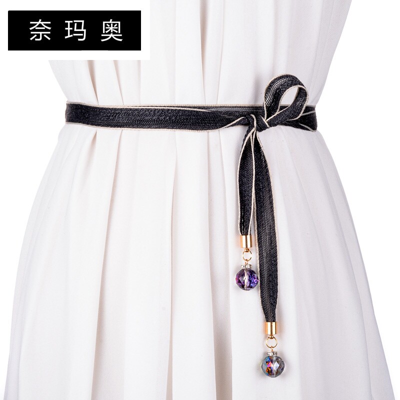 奈玛奥时尚甜美女士打结细腰腰带蕾丝裙带衬衫腰带