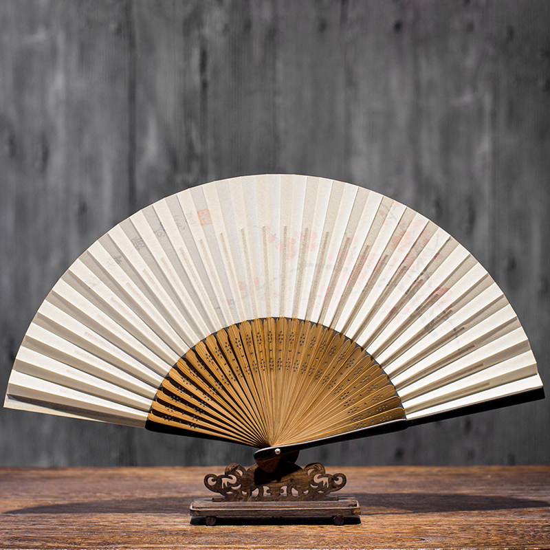 古风老阊门夏季中国国风手绘扇子复古折扇双面扇子