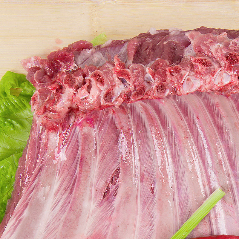 现杀新鲜排骨半扇冷冻羔羊肋排烧烤生羊排