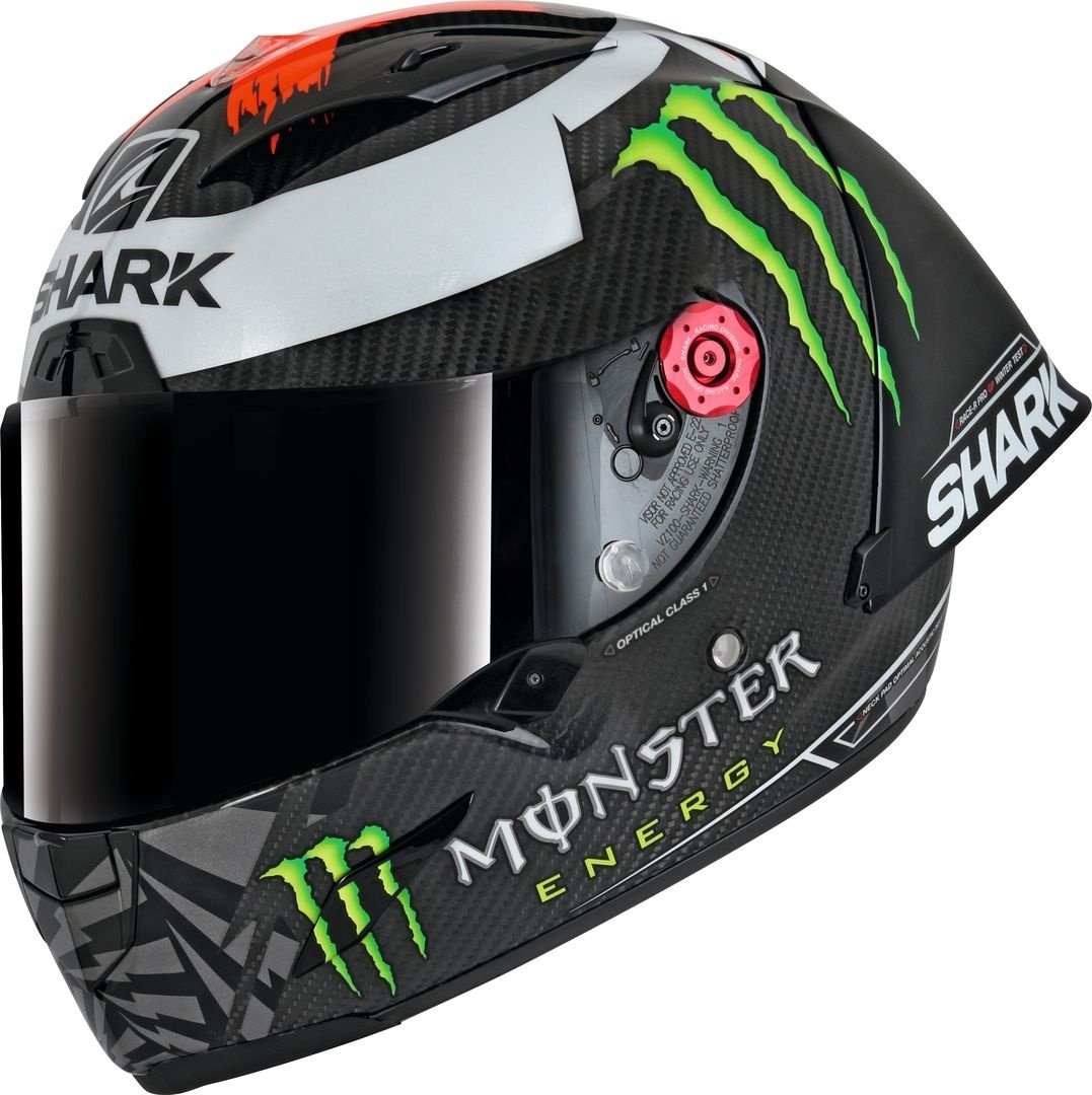 现货shark race r pro 鲨鱼大尾翼 洛伦佐冬测 碳纤维摩托车头盔