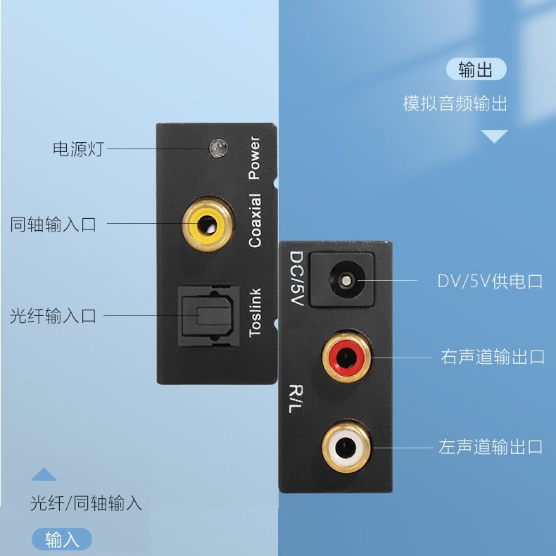 电视外接音箱响线spdif同轴光纤数字音频输出视频线