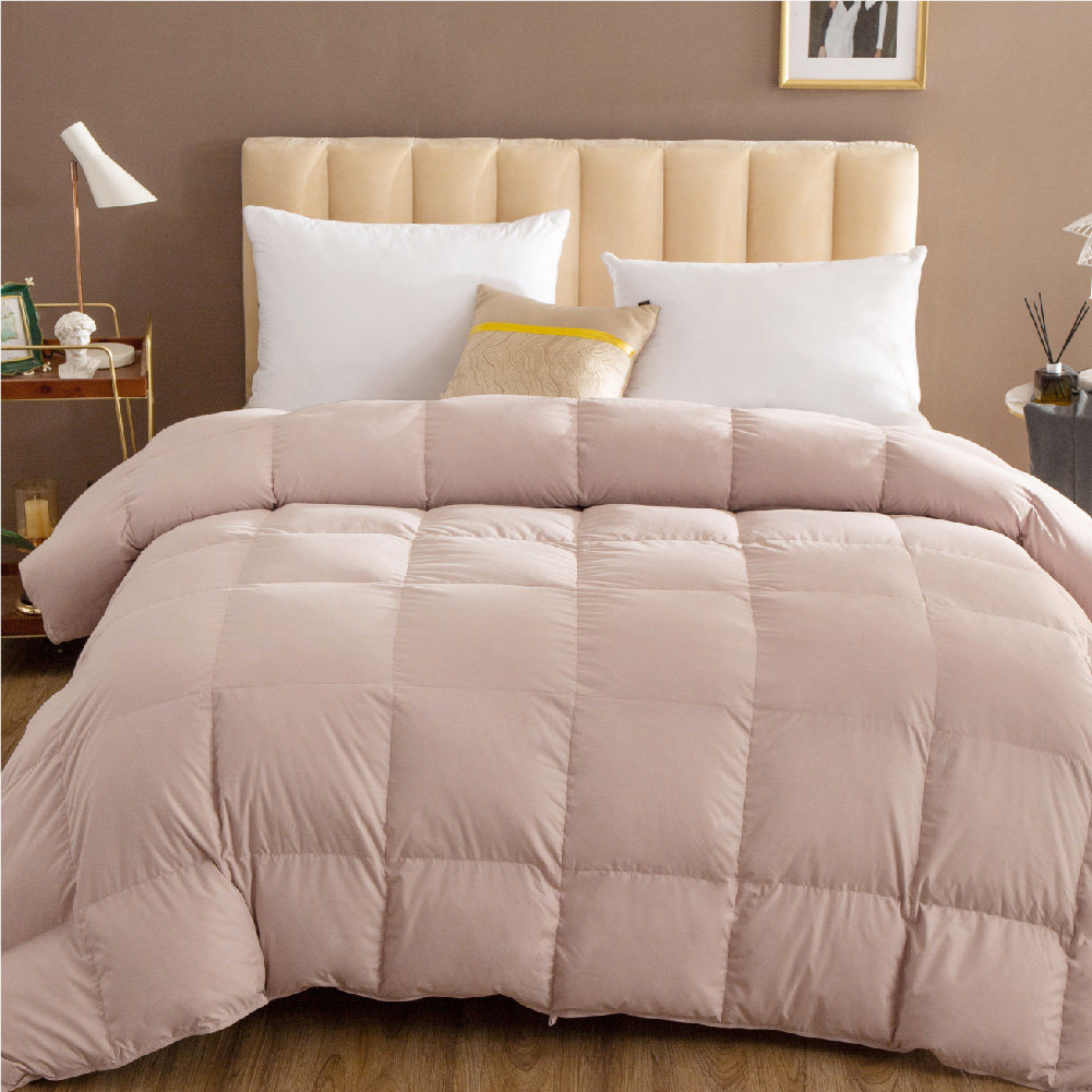 nubi出口日本羽绒被保暖白鸭绒被加厚被单双人可机羽绒