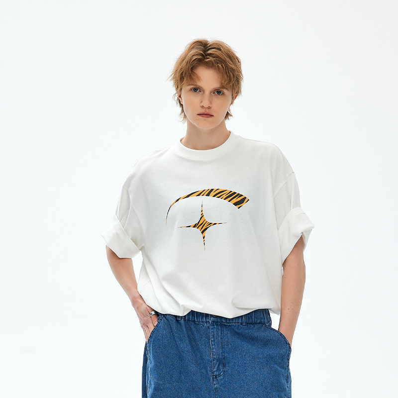 ANTERIOR LOVED 22SS 虎年限定虎纹logo印花宽松休闲男女t恤