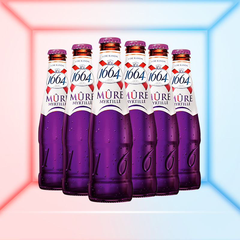 百香果女士低度酒精水果玫瑰瓶装啤酒蓝莓1664啤酒