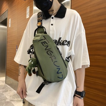 Crossbody bag men's chest bag casual small backpack 2024 new boys bag trendy boy shoulder bag men