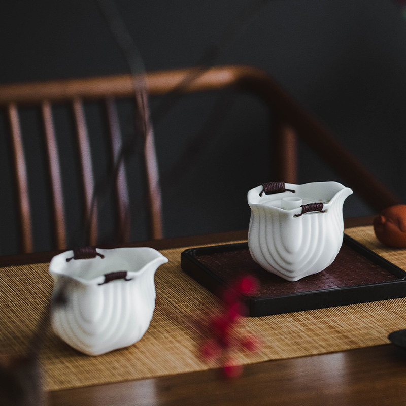 又见造物茶海杯茶陶瓷茶器茶具公道功夫茶功夫白瓷公道杯