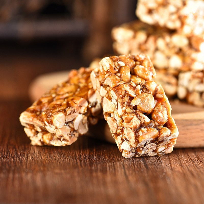 手工花生酥糖罐装传统老式糕点心黑芝麻零食传统中式糕点