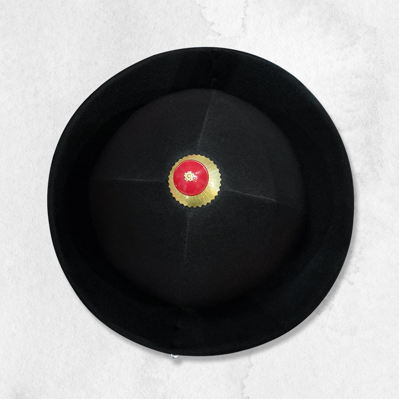 布许原创复原原明制折檐帽奓檐帽明汉服配帽帽子