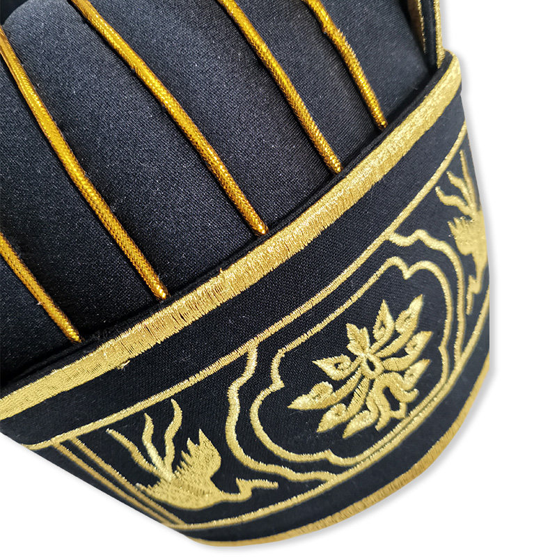 汉服祭祀布许原创男装帽汉婚帽成人礼刺绣花帽子