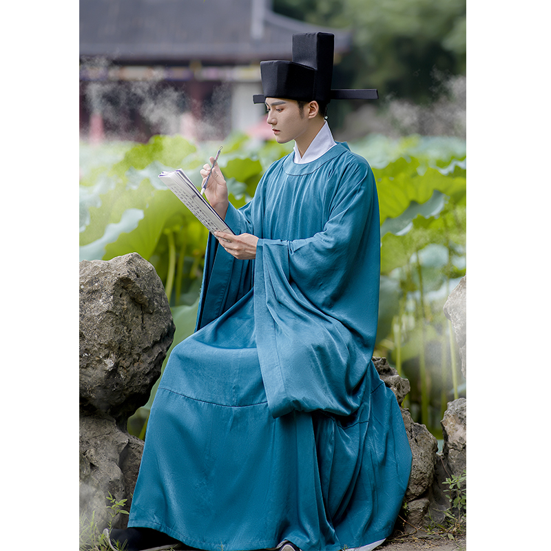 布许宋制原创汉服圆领袍官袍纯色圆领袍汉服走秀风日常男衣春季新