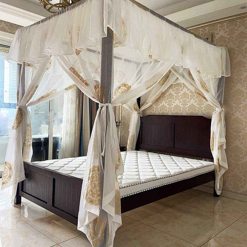 床幔东南亚地中海美式中式古典四柱架子定制婚庆床幔