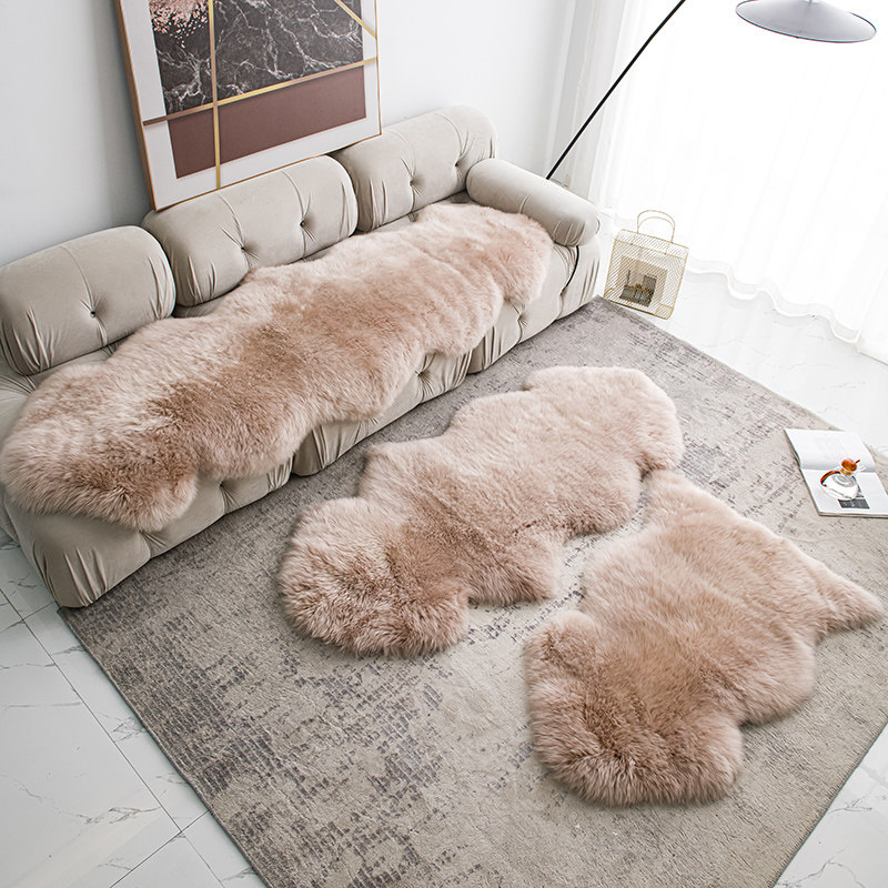 小沙整张羊皮羊毛地毯纯羊毛沙发垫椅垫坐垫靠垫飘窗垫床边卧室垫