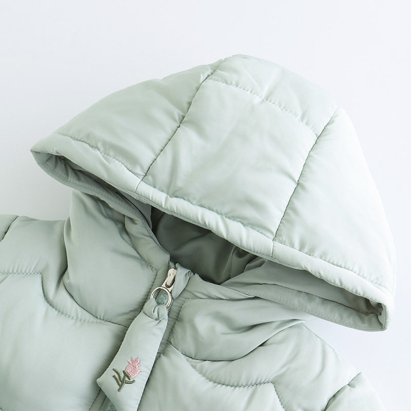 [省3元]乐皮猴女童中长款保暖淑女粉棉服[中长款 淑女保暖 柔软轻巧]