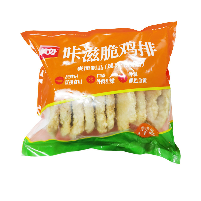 美好咔滋脆鸡排整箱1kg10包六和卡兹雪花大油生鸡肉