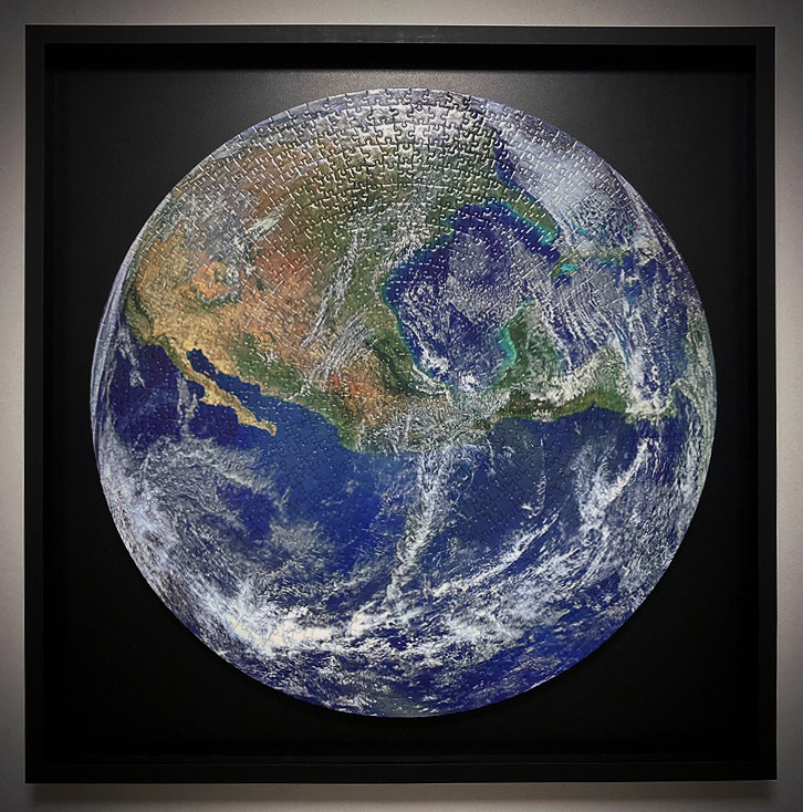 nasa地球fourpointpuzzle加拿大进口圆形拼图1000片现货