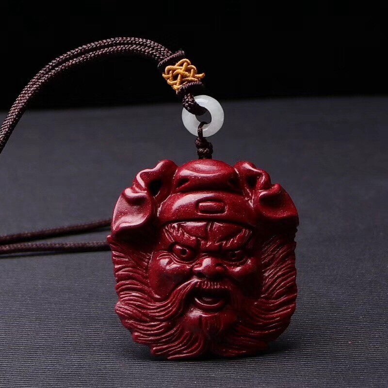 天然朱砂钟馗吊坠挂件项链随身走夜路佩戴本命年项坠
