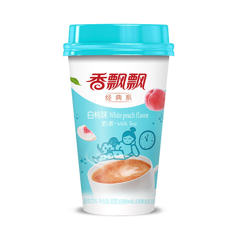 奶茶香飘飘经典系白桃味15杯早餐下午茶代餐杯装奶茶