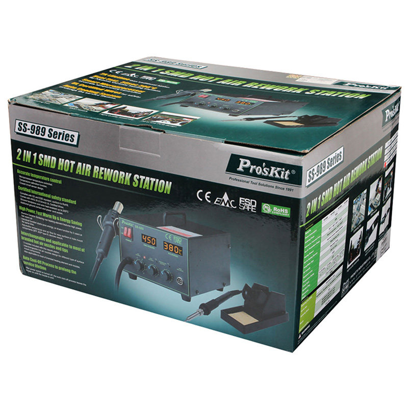 台湾宝工热风枪焊台二合一恒温可调调温989h电烙铁焊台