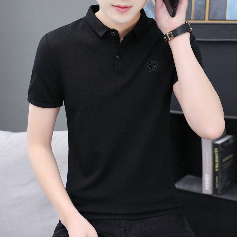 男士短袖t恤夏季新款翻领半袖男装商务休闲polo衫潮流百搭上衣服