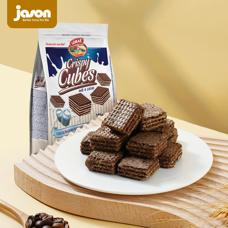 捷森巧克力可可迷你威化夹心饼干波兰进口办公室小吃充饥休闲零食